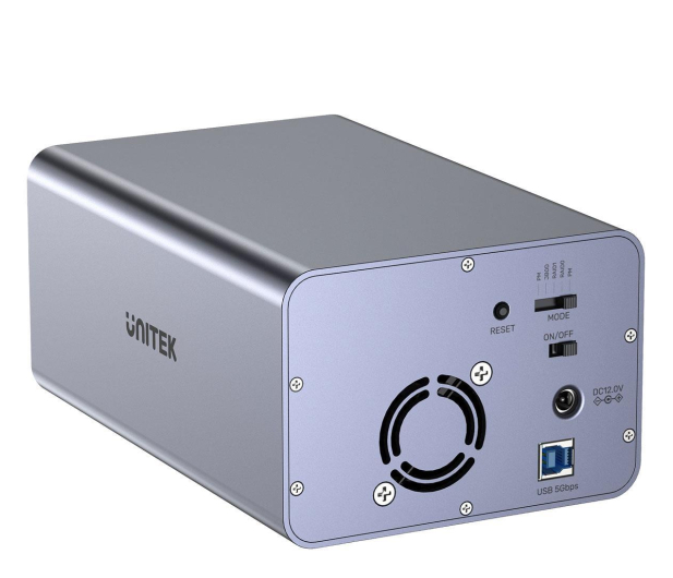 Unitek Obudowa RAID SATA 2.5"/3.5" - 4 tryby, 40TB, 5Gb/s - 1291414 - zdjęcie 2